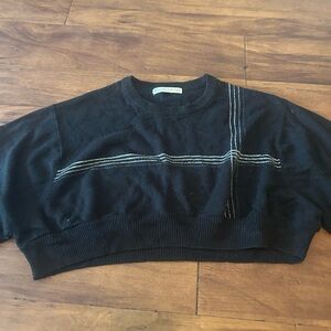 Geoffrey Beene Black Geometric Shrug Sweater